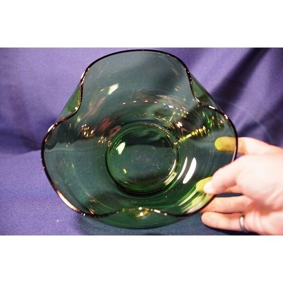 Pre-Owned - Anchor & Hocking 9" Chip & Dip Bowl Modern Avocado‎ Green (5D6) - Picture 1 of 5